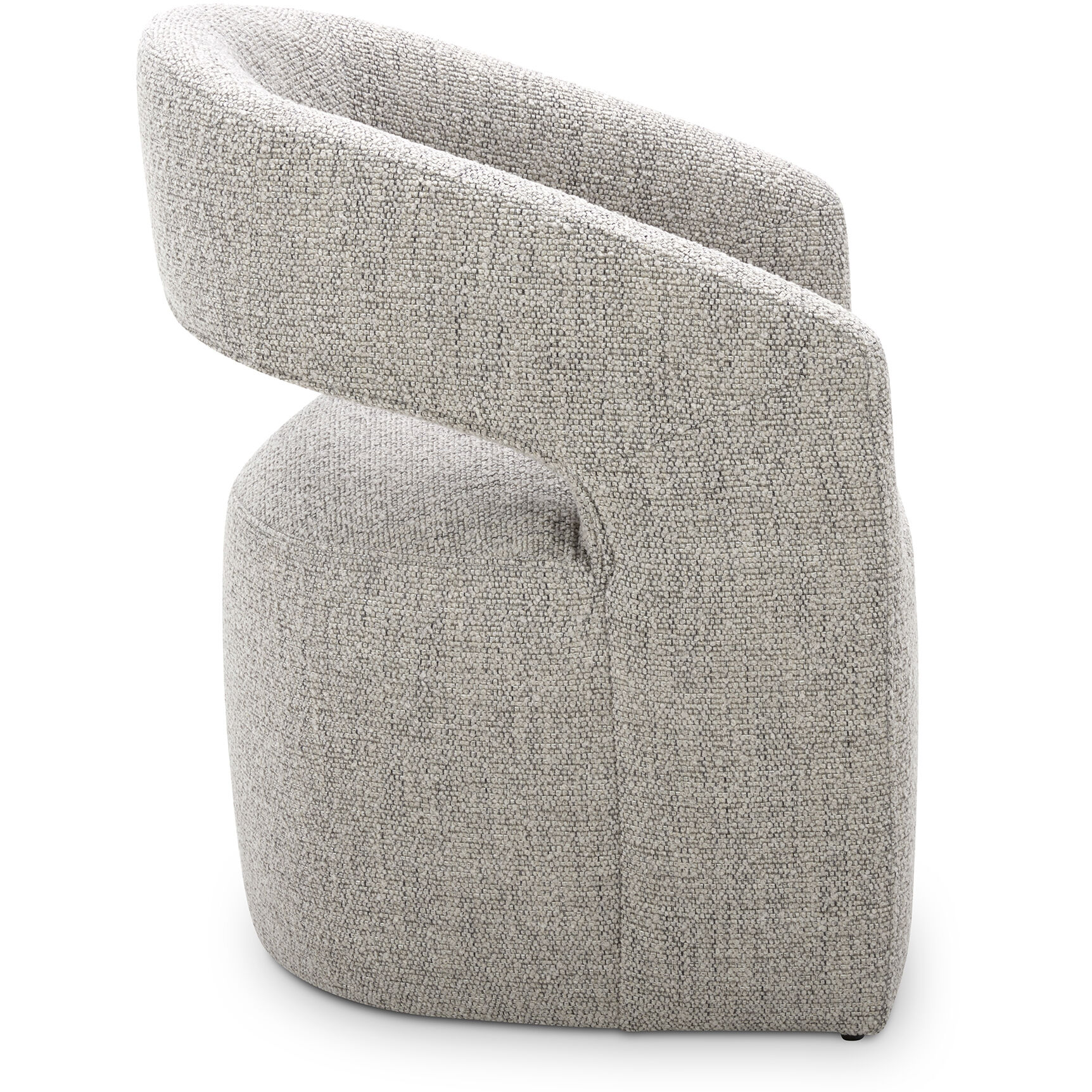 Barrow Grey Rolling Dining Chair in Taupe